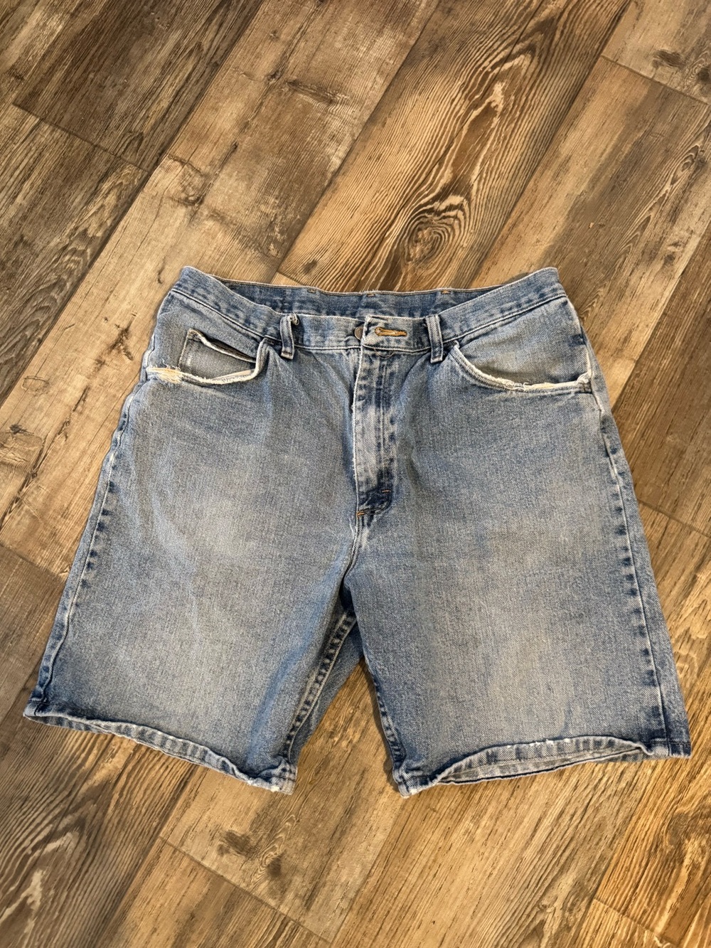Wrangler Light Blue Cutoff Denim Shorts